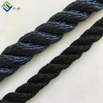 China Colored 3 Strand Nylon Rope Coil Twisted 10mm 220m For Marine for sale