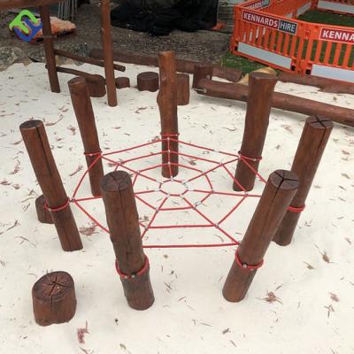 중국 아동들 놀이터를 위한 모기장에 오르는 주문 제작된 크기 거미줄형 그물 로프 판매용