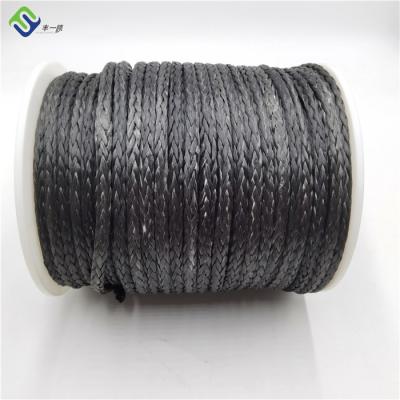 China 12 Strand SK75 Synthetic UHMWPE Winch Rope 14mm 100m for sale