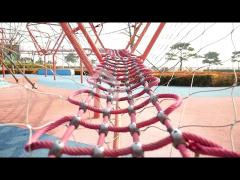 Combination Rope Web Playground Climbing Net Anti UV With Steel Core