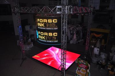 China Energy Saving Transparent Led Display , P20 LED Curtain Display Easy To Install for sale