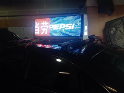 China 3G 4G Taxi Roof Led Display / Led Screen For Taxi Top Sign Advertising 25 kg for sale