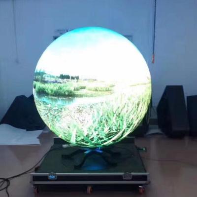 China Bola video llevada curvada SMD de la alta definición de la exhibición P4 en el museo en venta