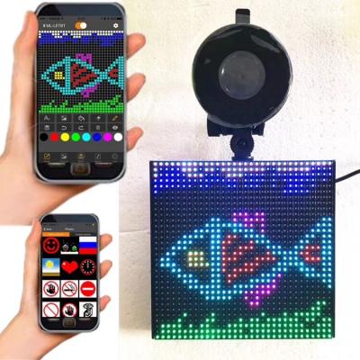 China P4 RGB 5''x 5'' Full color wireless blue tooth App control Emoji smiley Emotion faces LED car display for sale