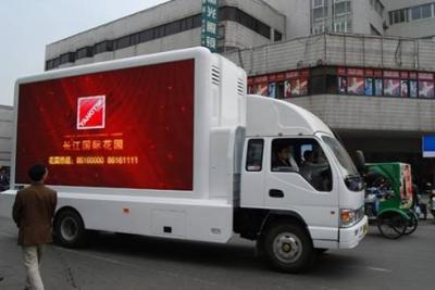 China 220V / 50HZ P10 IP65 Electronic Moving Video Led Mobile Billboard on Vehicles For Exhibition for sale