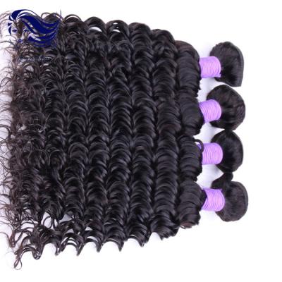China Deep Wave Virgin Peruvian Hair Extensions Double Weft With Grade 7A for sale
