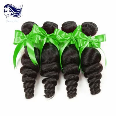 Chine cheveux onduleux de cheveux de 7A Sensationnel de noir de jais non-traité de prolongements à vendre