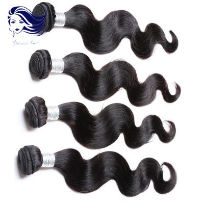 China Jet Black Grade 6A Virgin Hair Body Wave with 12 Inch No Shedding for sale