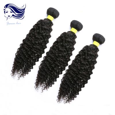 China 24inch Virgin Cambodian Hair Tangle Free Natural Black Jerry Curly for sale