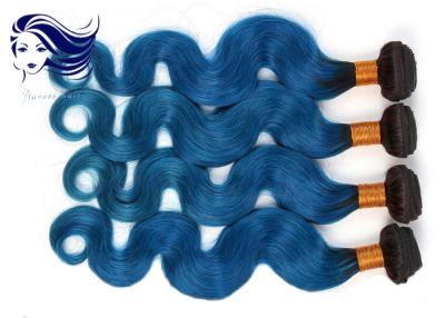 China Virgin Brazilian Body Wave Hair Pretty Ombre Color Short Hair 1B / Blue for sale