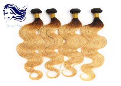 China Brown Ombre Color Hair Extensions , Human Ombre Colored Hair for sale