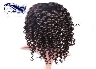 China Human Hair Glueless Full Lace Wigs With Bangs , Curly Full Lace Wigs for sale