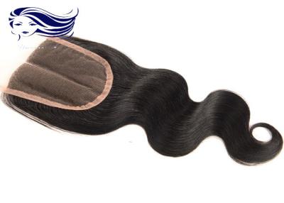 China Cabelo humano dos fechamentos médios da parte superior do laço da parte, cabelo brasileiro de Remy do fechamento à venda