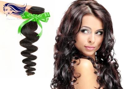 China No Tangle Remy Indian Hair Extensions Jet Black Wavy Hair Weave for sale