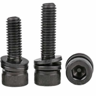 Китай DIN912 12.9 Grade Allen Key Hex Bolts Black Combined With Washer And Nut продается