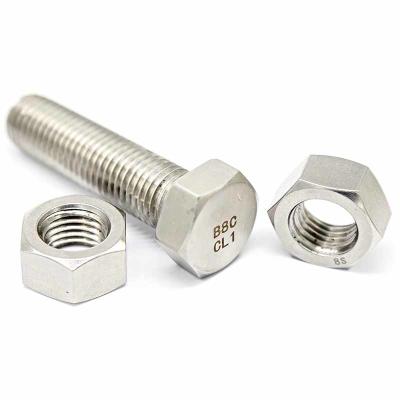 China A194 8 Stainless Steel Hex Head Bolts And Nut M13 ASTM A193 GR B7 B8 B16 B8m B8t B8c à venda