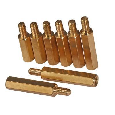 China Threaded Brass Male Female Hex Standoffs M3 4-60mm Length For Lamps for sale