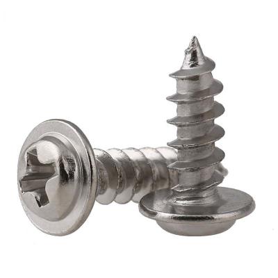 China M4 316 Stainless Steel Self Tapping Screws Rounded Head 4-20mm With Washer for sale