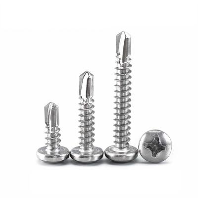 China Rounded Head Drilling 410 Stainless Steel Self Tapping Screws DIN M4.8 13mm for sale