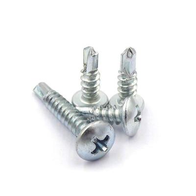 China DIN M4.8 Zinc Plated Self Tapping Screws , 60mm Rounded Head Self Tapping Steel Bolts for sale