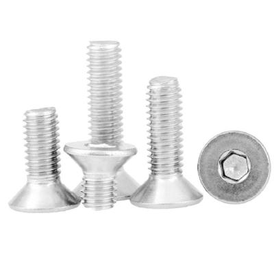 China ANSI Aluminum Hex Drive M6 Flat Head Screws For Light Fixture Mounting for sale