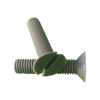 China PVC Stainless Steel Flat Head Screws M6 slotted countersunk flat head screw for sale