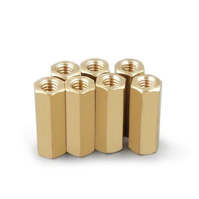China Brass Partially Threaded Male Female Hex Standoffs M3 M4 For Industrial Equipment for sale