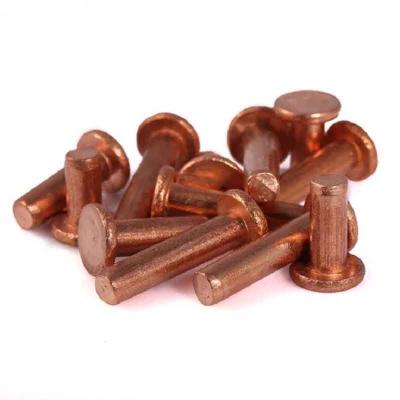 China Domed Head Copper Stainless Steel Solid Rivets M8 3-50mm Length Grade 10.9 ROHS for sale