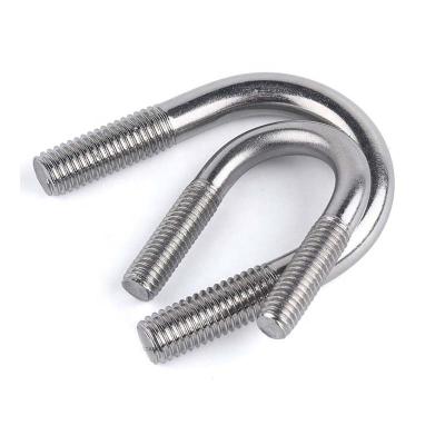 China 304 316 Stainless Steel Hex Head Bolts UNS Thread U Shape M8 With Nut for sale
