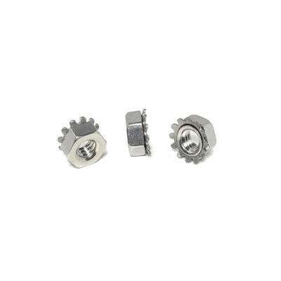 China Grade A 304 Stainless Steel Nuts Reversible Keps K Lock Nuts Self Locking for sale