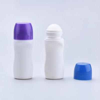 China 30ml Roll On Deodorant Containers Plastic Purple Cap Empty Roller Bottle for sale