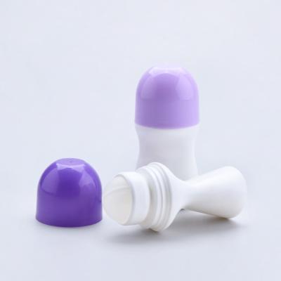 China 30ml Small Roller Ball Bottles Mini Deodorant Perfume WIth Purple Cap for sale