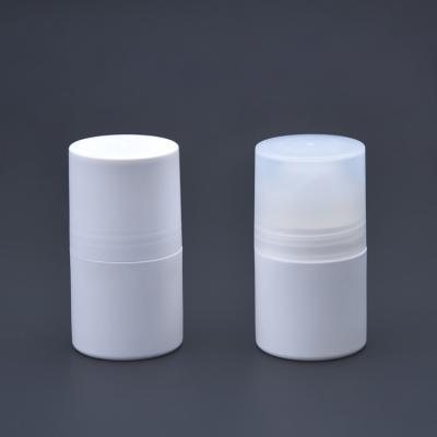 China Cylinder Shape Empty Roll On Deodorant Containers With PP Roller Ball for sale