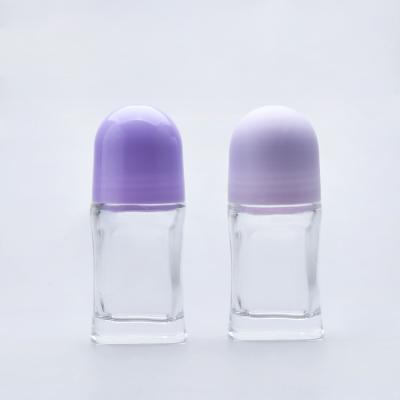 China Recyclable Roll On Glass Deodorant Bottles Diameter 35mm Glass Roller Bottles for sale