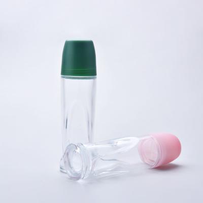 China Ball füllt der Plastikrollen-65ml Glasrollen-Flaschen des Durchmesser-28.6mm ab zu verkaufen