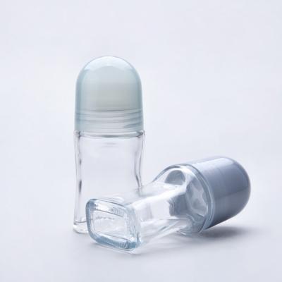 China Clear Amber Large Roller Ball Bottles Refillable Roll On Perfume Bottle for sale
