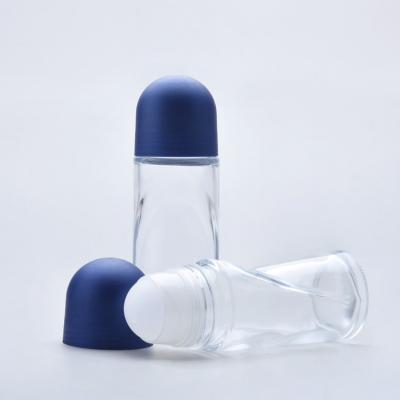 China Diameter 35.2mm Perfume Roller Bottles 50ml Roll On Glass Bottle for sale
