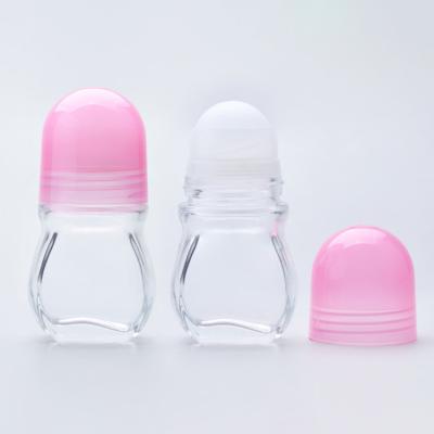 China Colored Empty Perfume Roller Bottle Transparent Clear With Plastic Cap for sale