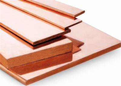 China T2 Round Rod 16mm Copper Square Bar , Polished C12000 Bending Copper Flat Bar for sale