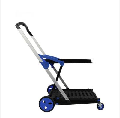 China Trolley Double Folding Basket Trolley for sale