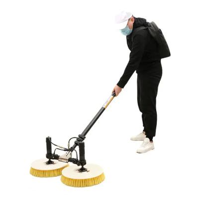 China Waterproof Cleaning Equipment Machines Double Head Solar Rotating Cleaning Brush for sale