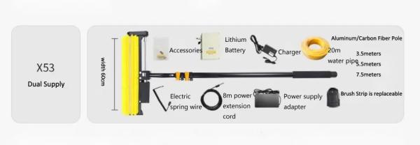 Quality X53 Solar Panel Washing Equipment PV Washing Solar Cleaning Brush for sale