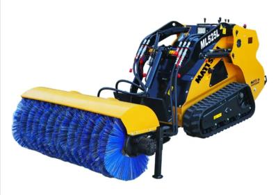 China Verplaatsbare schuifmachine Rotary Broom Sweeper Crawler Praktische achterwaarts veegmachine Te koop
