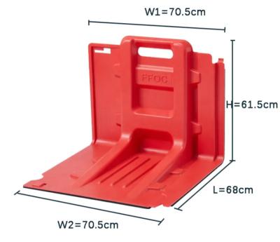 China Freestanding Emergency Rescue Equipment Thickness 4mm Plastic Flood Barrier for sale