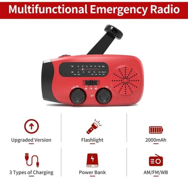 Quality Portable Solar Weather Radio Emergency Earthquake Flashlight for sale
