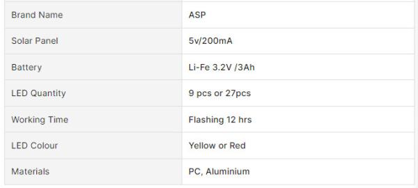 Quality Solar LED Nine-Flash Traffic Warning Signal 5v/200mA for sale