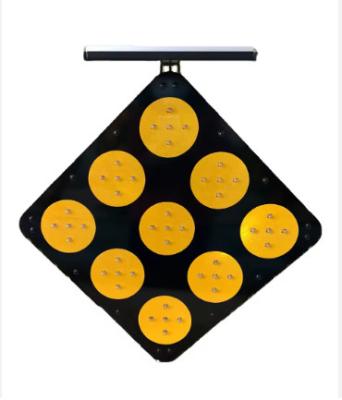 China Signo de advertencia de tráfico de nueve destellos con LED solar en venta