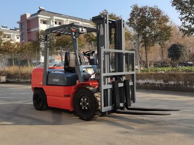 China Nominale capaciteit 4000 kg Diesel vorkheftruck 4T Zitend rijstype Vier wielen Te koop