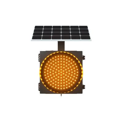 Chine 300 mm Avertissement à clignotant jaune Autres produits de sécurité solaires Feu de circulation LED à vendre