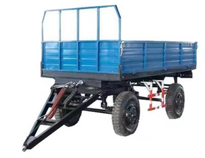 China 3-15Tons 4 Wheels Agricultural Tipping Trailer Tractor Mounted Trailer Left And Right Dump Farm Trailer en venta
